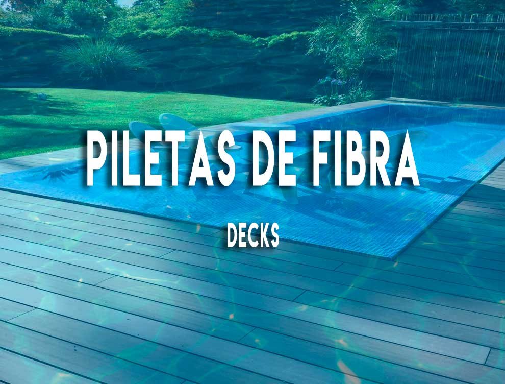 Deck de madera para piletas de fibra de vidrio